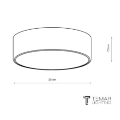 Deckenleuchte Cleo, Ø 20 cm, IP54, goldfarben, Metall, E27