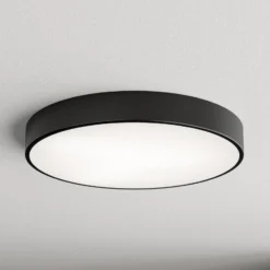 Deckenleuchte Cleo, Ø 60 cm, IP20, schwarz, Metall, E27