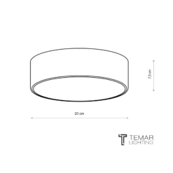 Deckenleuchte Cleo, Ø 20 cm, IP20, schwarz, Metall, E27