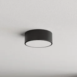 Deckenleuchte Cleo, Ø 20 cm, IP20, schwarz, Metall, E27