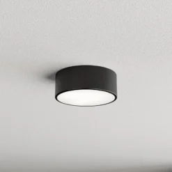 Deckenleuchte Cleo, Ø 20 cm, IP20, schwarz, Metall, E27