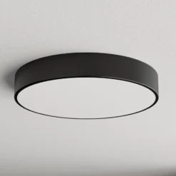 Deckenleuchte Cleo, Ø 50 cm, IP54, schwarz, Metall, E27