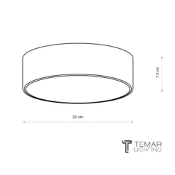 Deckenleuchte Cleo, Ø 20 cm, IP20, weiß, Metall, E27