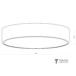 Deckenleuchte Cleo, Ø 50 cm, IP54, weiß, Metall, E27