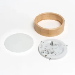 Deckenleuchte Cleo, Ø 27,5cm, Kiefernholz, E27