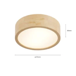Deckenleuchte Cleo, Ø 27,5cm, Kiefernholz, E27