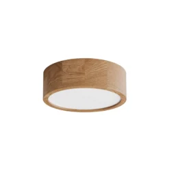 Deckenleuchte Cleo DR275, IP54, Ø 27,5 cm, Eichenholz, E27