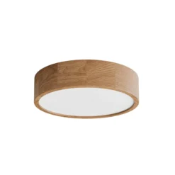 Deckenleuchte Cleo DR375, IP54, Ø 37,5 cm, Eichenholz, E27