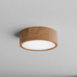 Deckenleuchte Cleo DR275, IP20, Sensor, Ø 28 cm, Eichenholz