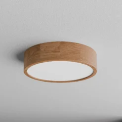 Deckenleuchte Cleo DR375, IP20, Sensor, Ø 38 cm, Eichenholz