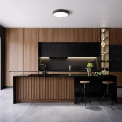 Deckenleuchte Cleo 400, IP54, Ø 40 cm schwarz