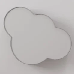 Deckenleuchte Cloud aus Textil, Länge 62 cm, grau