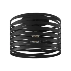 Deckenleuchte Cremella, Ø 37 cm, schwarz, Stahl