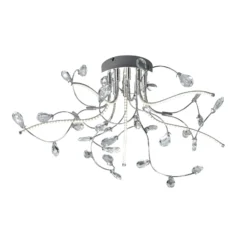 Deckenleuchte Crystal, chrom, 54 cm