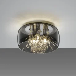 Deckenleuchte Crystel aus Glas, chrom, Ø 34 cm