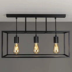 Deckenleuchte Cubic³ 3384, dreiflammig,schwarz