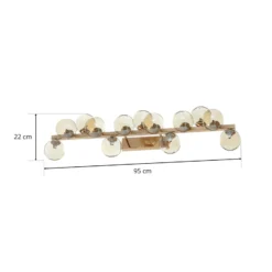 Deckenleuchte Dallas, gold, 13-flammig