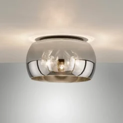 Deckenleuchte Dima, Rauchglas, Ø 40cm