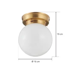 Deckenleuchte D99-115 op B mit opalem Glasschirm