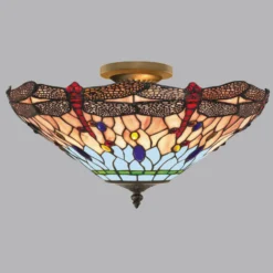 Deckenleuchte Dragonfly im Tiffany-Stil