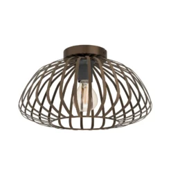 Deckenleuchte Espinal, bronze gebürstet, Ø 39 cm, Metall E27