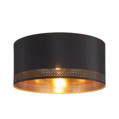 Deckenleuchte Esteperra mit Stanzung schwarz/gold