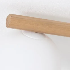 Deckenleuchte Estera, Opalglas, Holz, dreiflammig