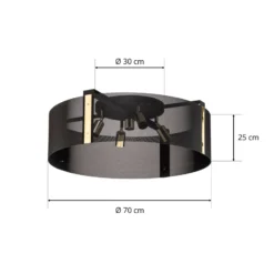 Deckenleuchte Etro, Ø 70 cm schwarz/gold