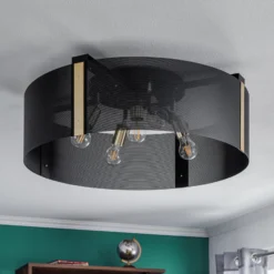 Deckenleuchte Etro, Ø 70 cm schwarz/gold