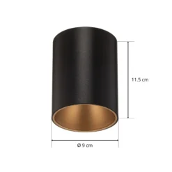 Deckenleuchte Eye Tone, schwarz/gold