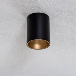 Deckenleuchte Eye Tone, schwarz/gold