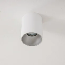 Deckenleuchte Eye Tone, weiß/silber