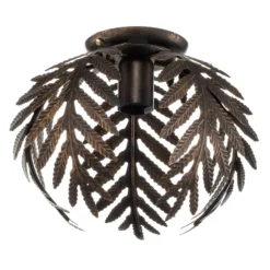 Deckenleuchte Felce als Farn in Bronze, Ø 27 cm