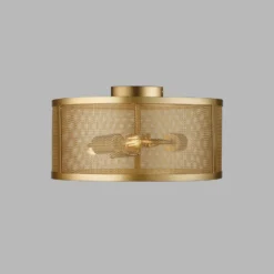 Deckenleuchte Fishnet, gold, Ø 45 cm