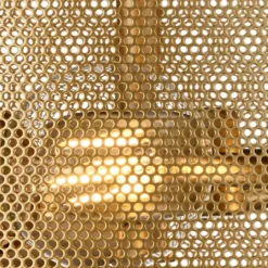 Deckenleuchte Fishnet, gold, Ø 45 cm
