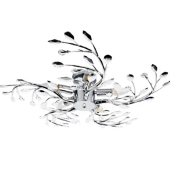 Deckenleuchte Flash aus Metall, chrom, Ø 65 cm