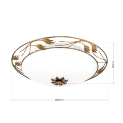 Deckenleuchte Fleur, gold antik, Ø 50cm