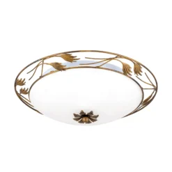 Deckenleuchte Fleur, gold antik, Ø 50cm