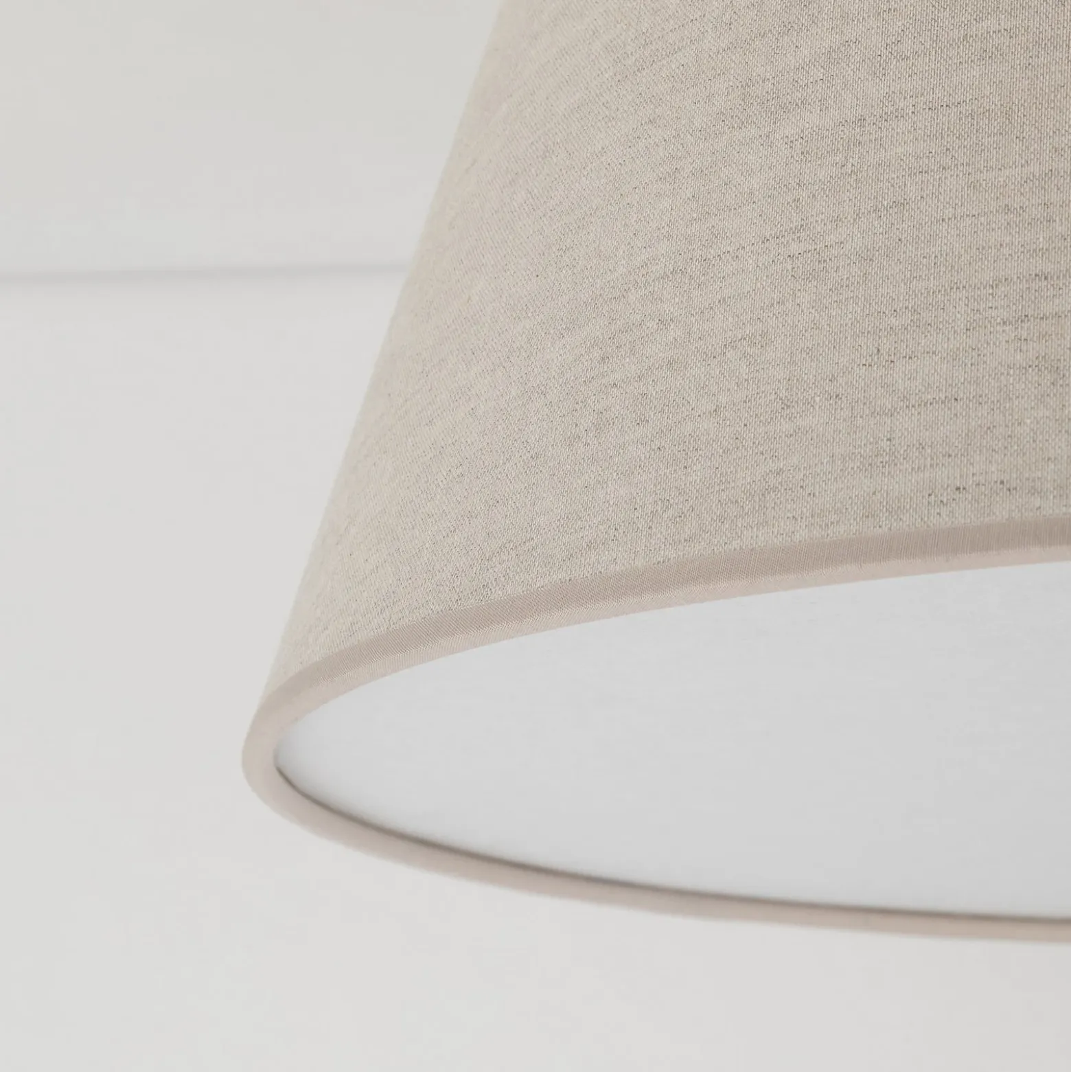 Deckenleuchte Formo, beige, Leinen, Ø 38 cm, E27