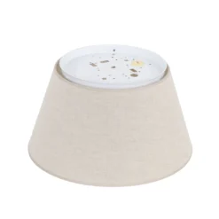 Deckenleuchte Formo, beige, Leinen, Ø 38 cm, E27