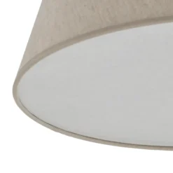 Deckenleuchte Formo, beige, Leinen, Ø 38 cm, E27
