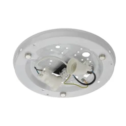 Deckenleuchte Formo, beige, Leinen, Ø 38 cm, E27