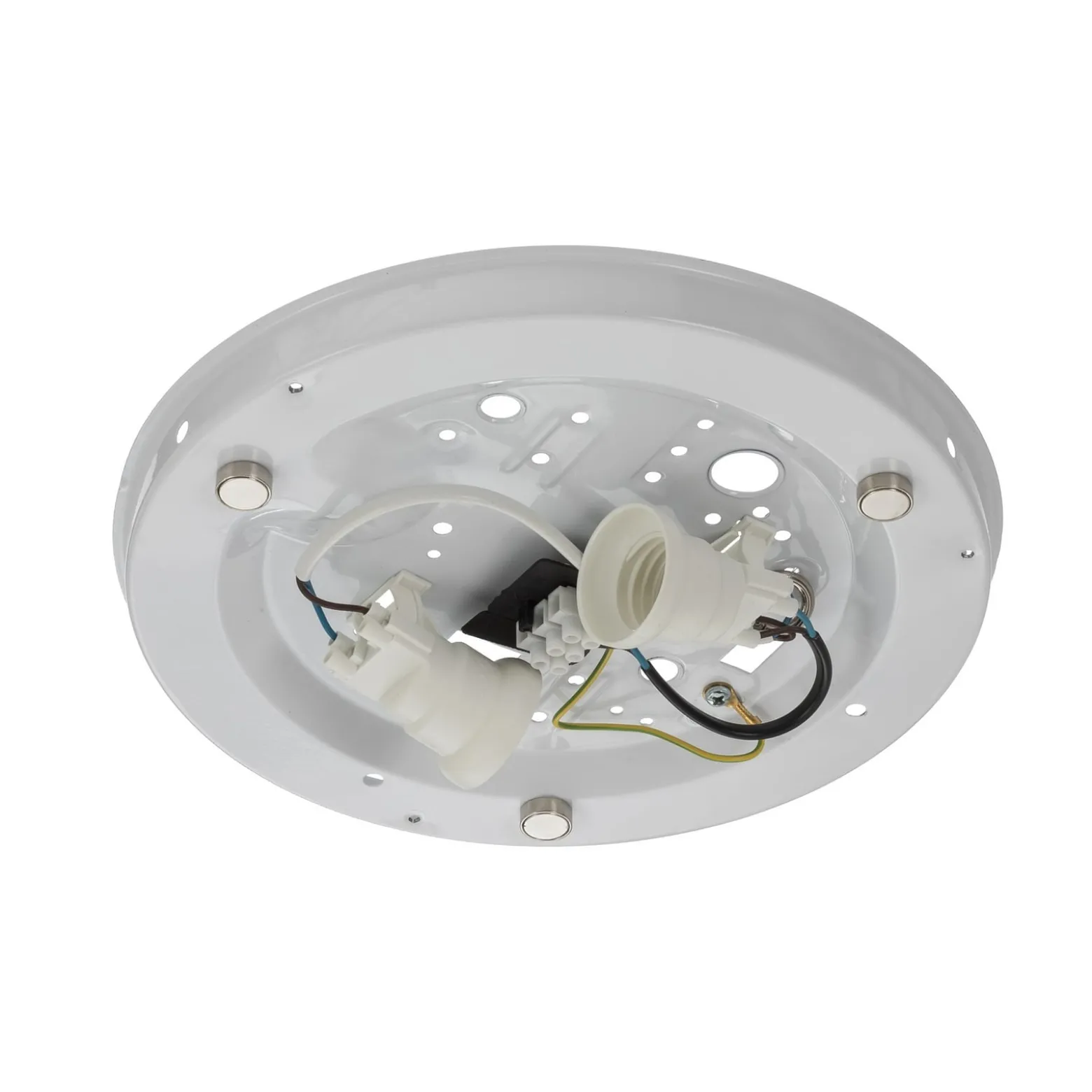 Deckenleuchte Formo, beige, Leinen, Ø 38 cm, E27