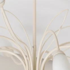Deckenleuchte Gloriosa, Glas, creme, 10-flammig