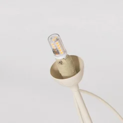 Deckenleuchte Gloriosa, Glas, creme, 10-flammig