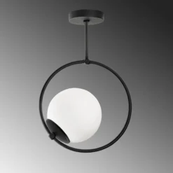 Deckenleuchte GMN-000013 schwarz Glasschirm 1-flg.