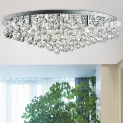 Deckenleuchte Hanna chrom Glaskristallkugeln 80 cm