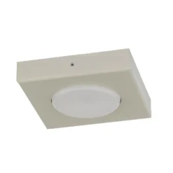 Deckenleuchte Hero, grau-beige, 12 x 12 cm, Metall, GX53