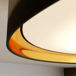 Deckenleuchte Hilton, schwarz/gold, Ø 60cm