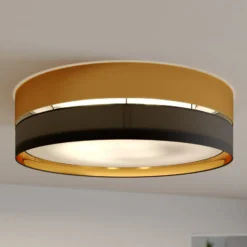 Deckenleuchte Hilton, schwarz/gold, Ø 60cm